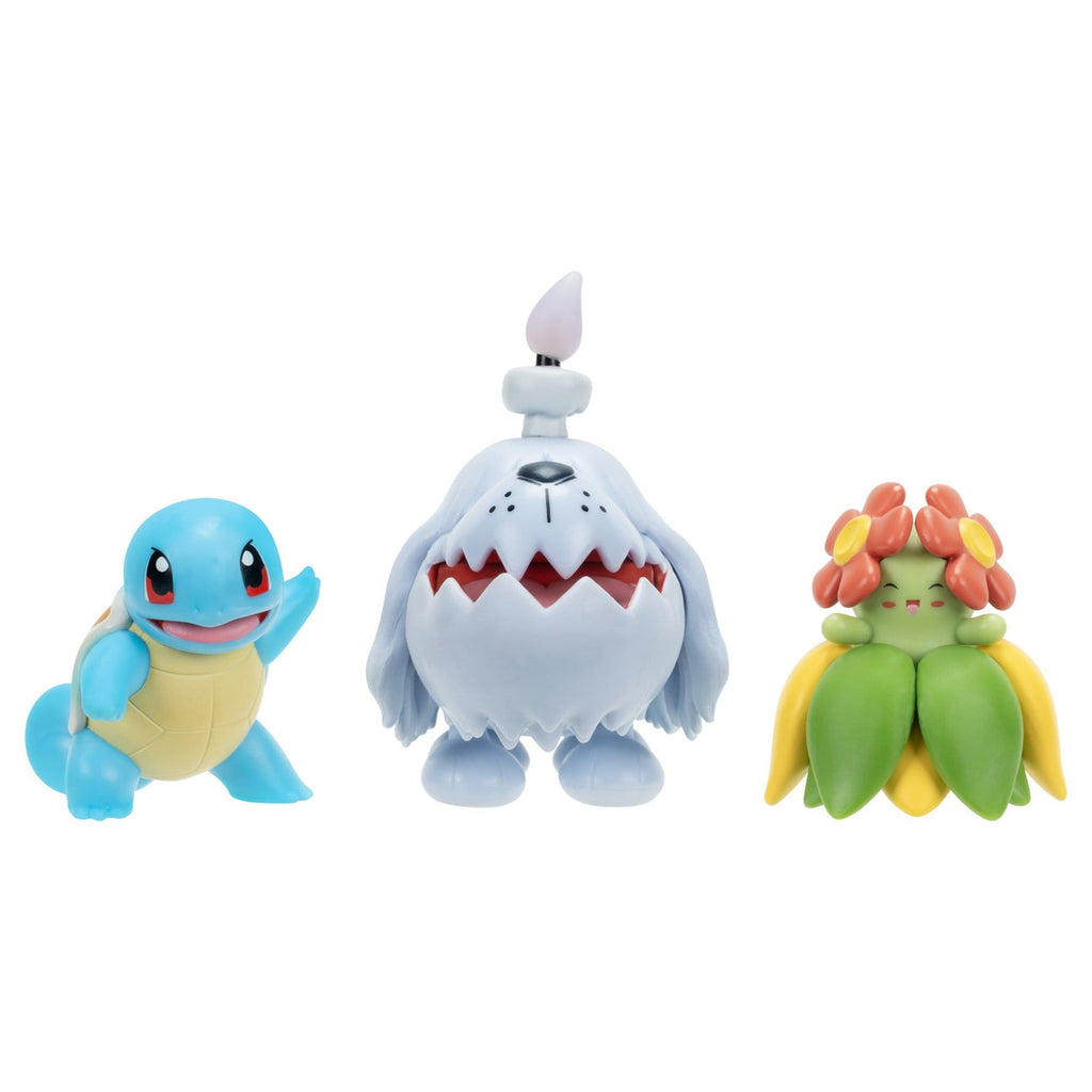 Pokémon Battle Figure Actionfiguren 3er-Pack Schiggy, Gruff