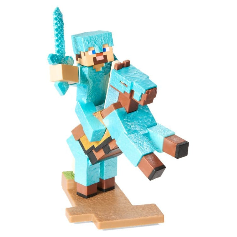 Produktbild Minecraft – Diamond Armor Steve auf Pferd Figur