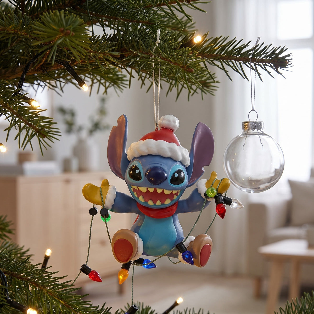 Produktbild Stitch mit Lichterkette Weihnachtsbaum-Schmuck - Lilo & Stich