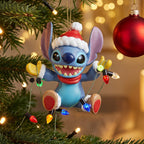 Product image Stitch with Fairy Lights Christmas Tree Decoration - Lilo & Stitch