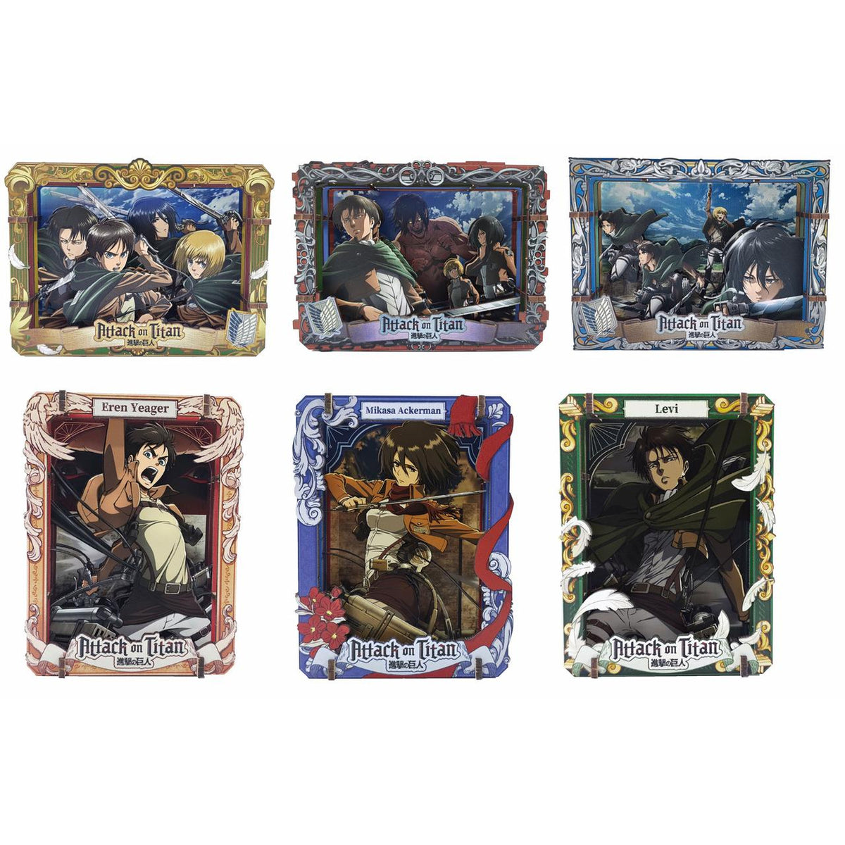 Produktbild Attack on Titan - Showdown Scenes Wooden Gallery 3D Mystery Holzbild 6er Display