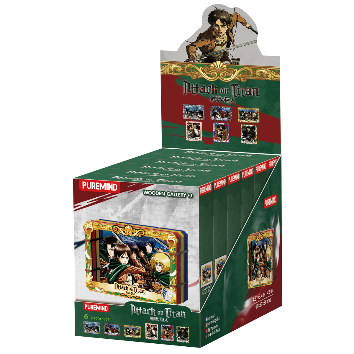 Produktbild Attack on Titan - Showdown Scenes Wooden Gallery 3D Mystery Holzbild 6er Display